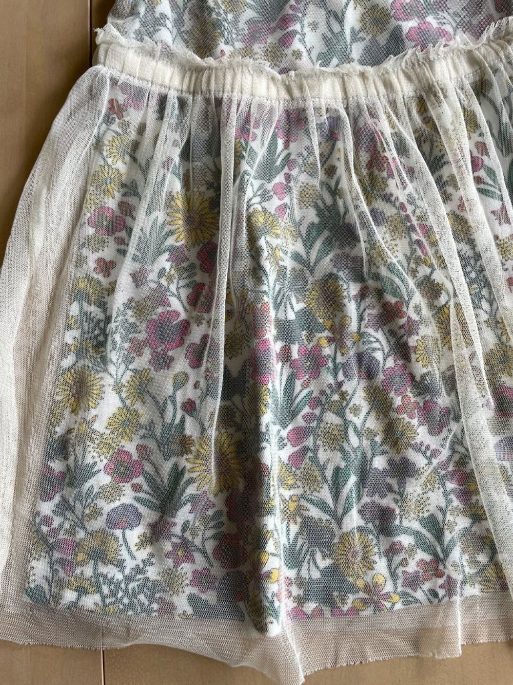 Hanna Andersson Daisy Dress In Soft Tulle,‎ Multi Floral Flowers - Size 3T - Picture 4 of 9